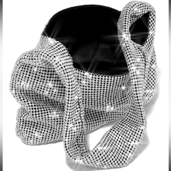 NWT Kiari Silver Embellished Tote - Picture 7 of 8